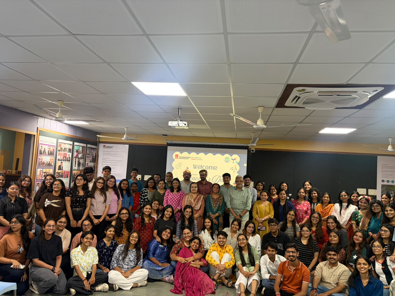 Phoenix Club gathering and team members at Navrachana University